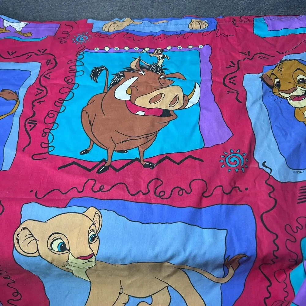 lion king twin flat sheet, disney, vintage, 90s